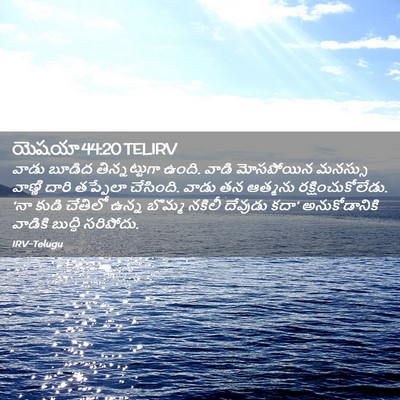 Picture 02 - యెషయా 44:20 TELIRV - వాడు బూడిద - Bible Verse Picture