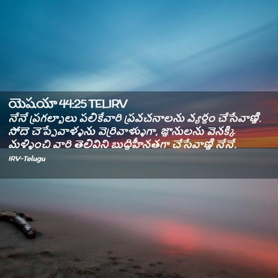 Picture 02 - యెషయా 44:25 TELIRV - నేనే ప్రగల్భాలు - Bible Verse Picture