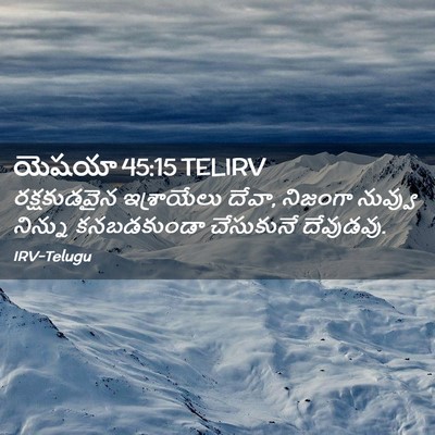 Picture 02 - యెషయా 45:15 TELIRV - రక్షకుడవైన - Bible Verse Picture