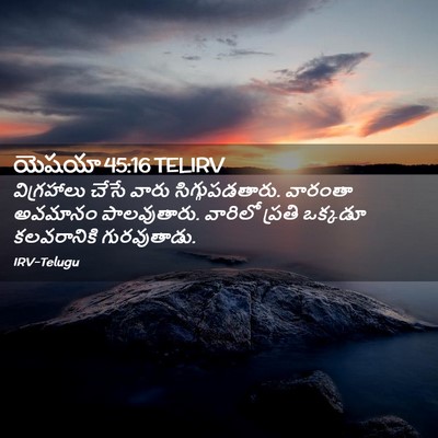 Picture 02 - యెషయా 45:16 TELIRV - విగ్రహాలు చేసే - Bible Verse Picture