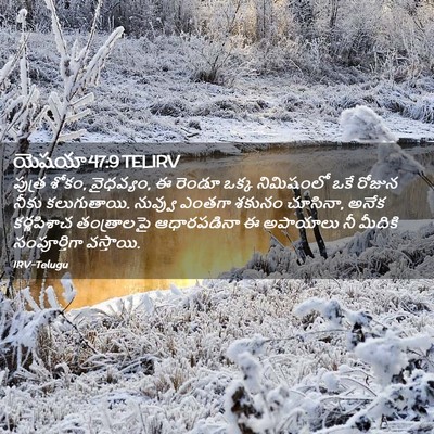 Picture 02 - యెషయా 47:9 TELIRV - పుత్ర శోకం, - Bible Verse Picture