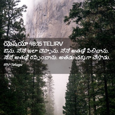 Picture 02 - యెషయా 48:15 TELIRV - ఔను. నేనే ఇలా - Bible Verse Picture