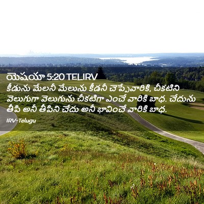 Picture 02 - యెషయా 5:20 TELIRV - కీడును మేలనీ - Bible Verse Picture