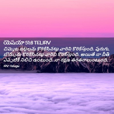 Picture 02 - యెషయా 51:8 TELIRV - చిమ్మెట బట్టలను - Bible Verse Picture
