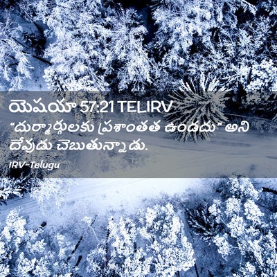 Picture 02 - యెషయా 57:21 TELIRV - “దుర్మార్గులకు - Bible Verse Picture