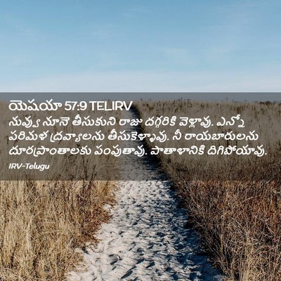 Picture 02 - యెషయా 57:9 TELIRV - నువ్వు నూనె - Bible Verse Picture