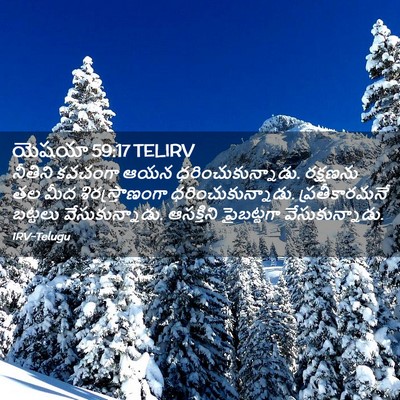 Picture 02 - యెషయా 59:17 TELIRV - నీతిని కవచంగా ఆయన - Bible Verse Picture