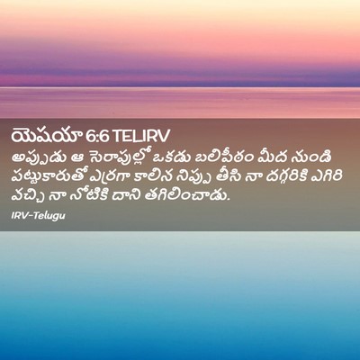 Picture 02 - యెషయా 6:6 TELIRV - అప్పుడు ఆ - Bible Verse Picture