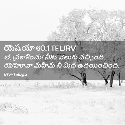 Picture 02 - యెషయా 60:1 TELIRV - లే, ప్రకాశించు! - Bible Verse Picture