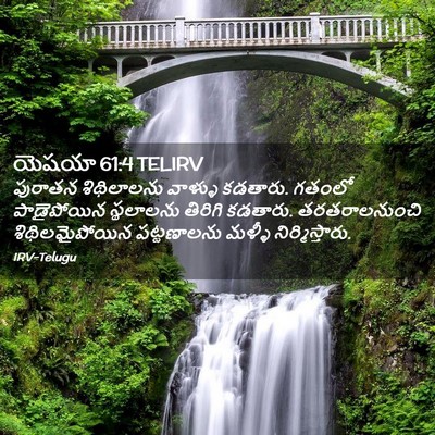 Picture 02 - యెషయా 61:4 TELIRV - పురాతన శిథిలాలను - Bible Verse Picture
