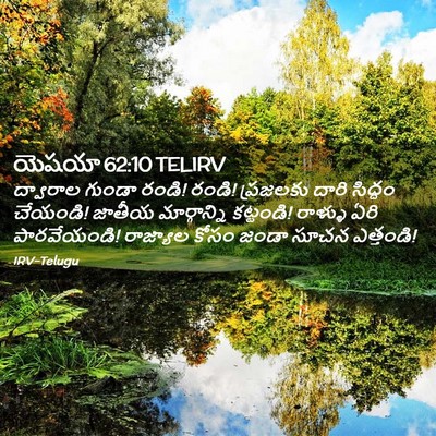 Picture 02 - యెషయా 62:10 TELIRV - ద్వారాల గుండా - Bible Verse Picture