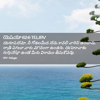 Picture 02 - యెషయా 62:6 TELIRV - యెరూషలేమా, నీ - Bible Verse Picture