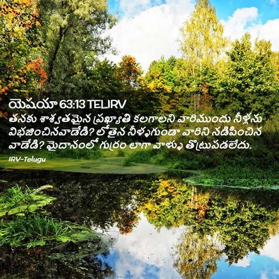 Picture 02 - యెషయా 63:13 TELIRV - తనకు శాశ్వతమైన - Bible Verse Picture