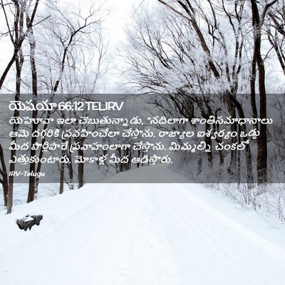 Picture 02 - యెషయా 66:12 TELIRV - యెహోవా ఇలా - Bible Verse Picture