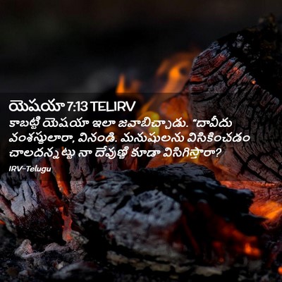 Picture 02 - యెషయా 7:13 TELIRV - కాబట్టి యెషయా ఇలా - Bible Verse Picture