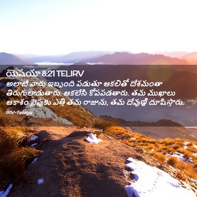 Picture 02 - యెషయా 8:21 TELIRV - అలాటి వారు - Bible Verse Picture