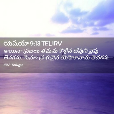 Picture 02 - యెషయా 9:13 TELIRV - అయినా ప్రజలు తమను - Bible Verse Picture