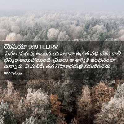 Picture 02 - యెషయా 9:19 TELIRV - సేనల ప్రభువు అయిన - Bible Verse Picture