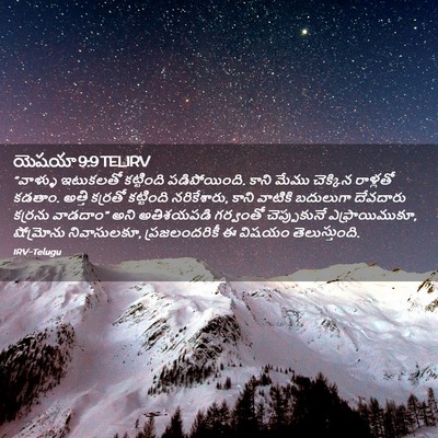 Picture 02 - యెషయా 9:9 TELIRV - “వాళ్ళు ఇటుకలతో - Bible Verse Picture