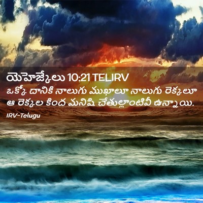 Picture 02 - యెహెజ్కేలు 10:21 TELIRV - ఒక్కో దానికి - Bible Verse Picture