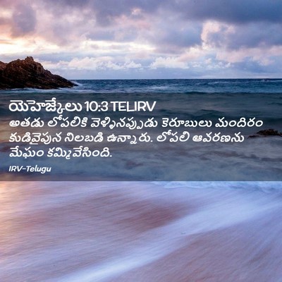 Picture 02 - యెహెజ్కేలు 10:3 TELIRV - అతడు లోపలికి - Bible Verse Picture