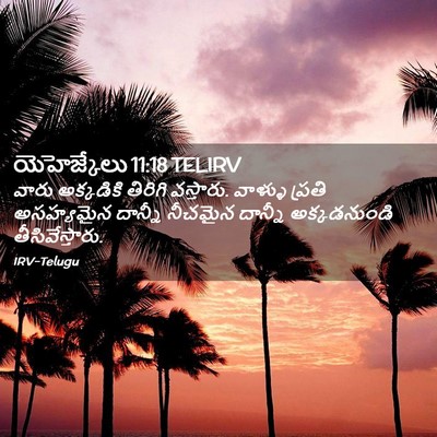 Picture 02 - యెహెజ్కేలు 11:18 TELIRV - వారు అక్కడికి - Bible Verse Picture