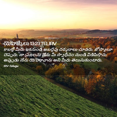 Picture 02 - యెహెజ్కేలు 13:23 TELIRV - కాబట్టి మీరు - Bible Verse Picture