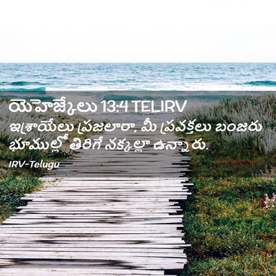 Picture 02 - యెహెజ్కేలు 13:4 TELIRV - ఇశ్రాయేలు - Bible Verse Picture