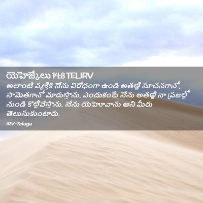 Picture 02 - యెహెజ్కేలు 14:8 TELIRV - అలాంటి వ్యక్తికి - Bible Verse Picture