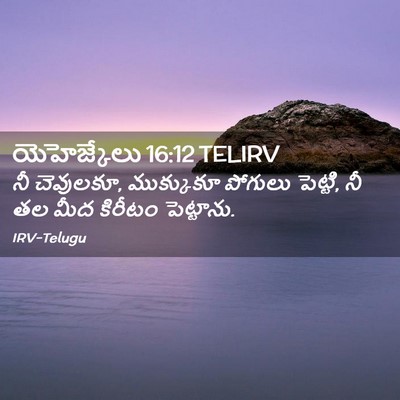 Picture 02 - యెహెజ్కేలు 16:12 TELIRV - నీ చెవులకూ, - Bible Verse Picture