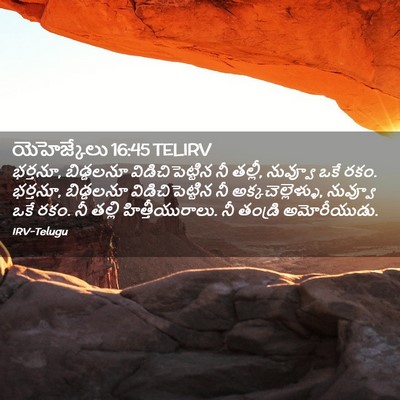 Picture 02 - యెహెజ్కేలు 16:45 TELIRV - భర్తనూ, బిడ్డలనూ - Bible Verse Picture