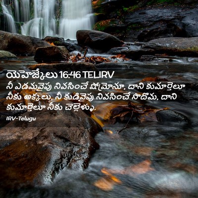 Picture 02 - యెహెజ్కేలు 16:46 TELIRV - నీ ఎడమవైపు - Bible Verse Picture