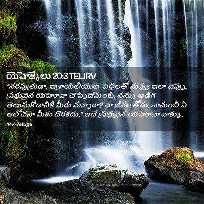 Picture 02 - యెహెజ్కేలు 20:3 TELIRV - “నరపుత్రుడా, - Bible Verse Picture