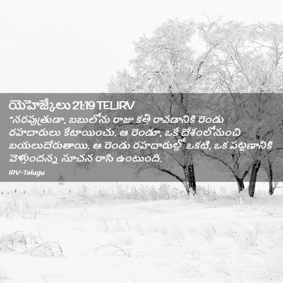 Picture 02 - యెహెజ్కేలు 21:19 TELIRV - “నరపుత్రుడా, - Bible Verse Picture