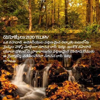 Picture 02 - యెహెజ్కేలు 21:20 TELIRV - ఒక రహదారి, - Bible Verse Picture