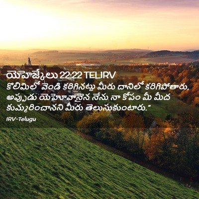 Picture 02 - యెహెజ్కేలు 22:22 TELIRV - కొలిమిలో వెండి - Bible Verse Picture