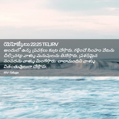 Picture 02 - యెహెజ్కేలు 22:25 TELIRV - అందులో ఉన్న - Bible Verse Picture