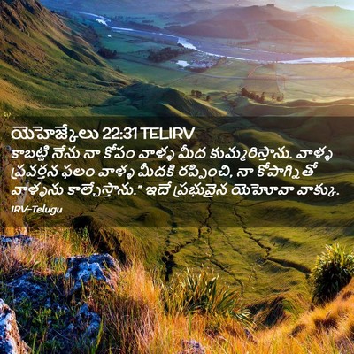 Picture 02 - యెహెజ్కేలు 22:31 TELIRV - కాబట్టి నేను నా - Bible Verse Picture