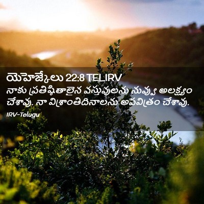 Picture 02 - యెహెజ్కేలు 22:8 TELIRV - నాకు - Bible Verse Picture