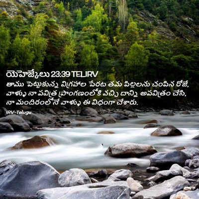 Picture 02 - యెహెజ్కేలు 23:39 TELIRV - తాము పెట్టుకున్న - Bible Verse Picture
