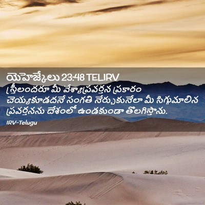 Picture 02 - యెహెజ్కేలు 23:48 TELIRV - స్త్రీలందరూ మీ - Bible Verse Picture