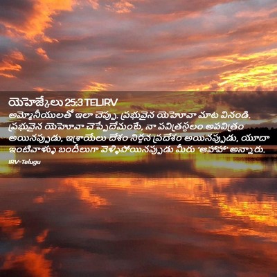 Picture 02 - యెహెజ్కేలు 25:3 TELIRV - అమ్మోనీయులతో ఇలా - Bible Verse Picture