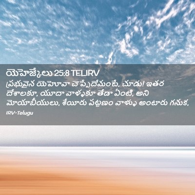 Picture 02 - యెహెజ్కేలు 25:8 TELIRV - ప్రభువైన యెహోవా - Bible Verse Picture