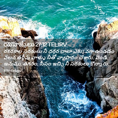 Picture 02 - యెహెజ్కేలు 27:12 TELIRV - రకరకాల సరకులు నీ - Bible Verse Picture