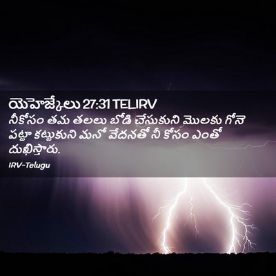 Picture 02 - యెహెజ్కేలు 27:31 TELIRV - నీకోసం తమ తలలు - Bible Verse Picture