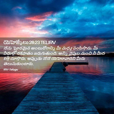 Picture 02 - యెహెజ్కేలు 28:23 TELIRV - నేను ఘోరమైన - Bible Verse Picture