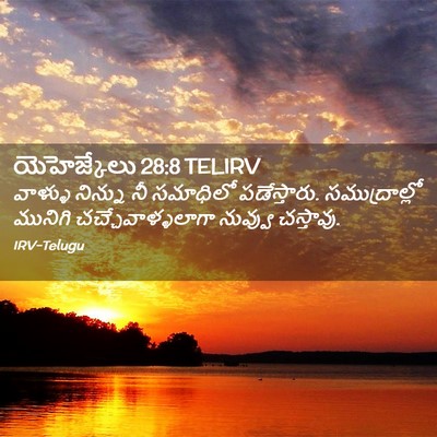 Picture 02 - యెహెజ్కేలు 28:8 TELIRV - వాళ్ళు నిన్ను నీ - Bible Verse Picture