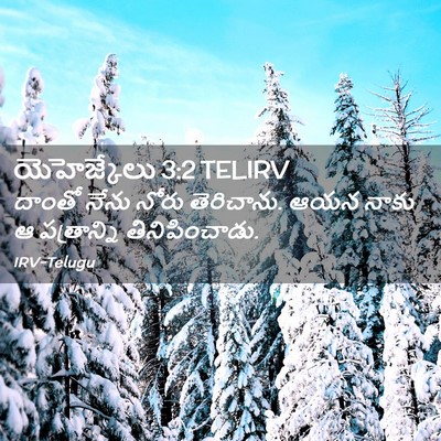 Picture 02 - యెహెజ్కేలు 3:2 TELIRV - దాంతో నేను నోరు - Bible Verse Picture