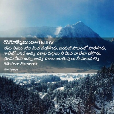 Picture 02 - యెహెజ్కేలు 32:4 TELIRV - నేను నిన్ను నేల - Bible Verse Picture