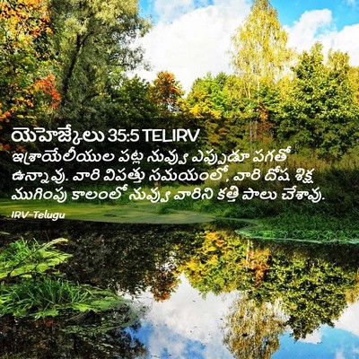 Picture 02 - యెహెజ్కేలు 35:5 TELIRV - ఇశ్రాయేలీయుల పట్ల - Bible Verse Picture